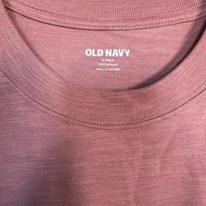 Old Navy | L Tall | Soft Washed Tee | Heather Pink | NWT